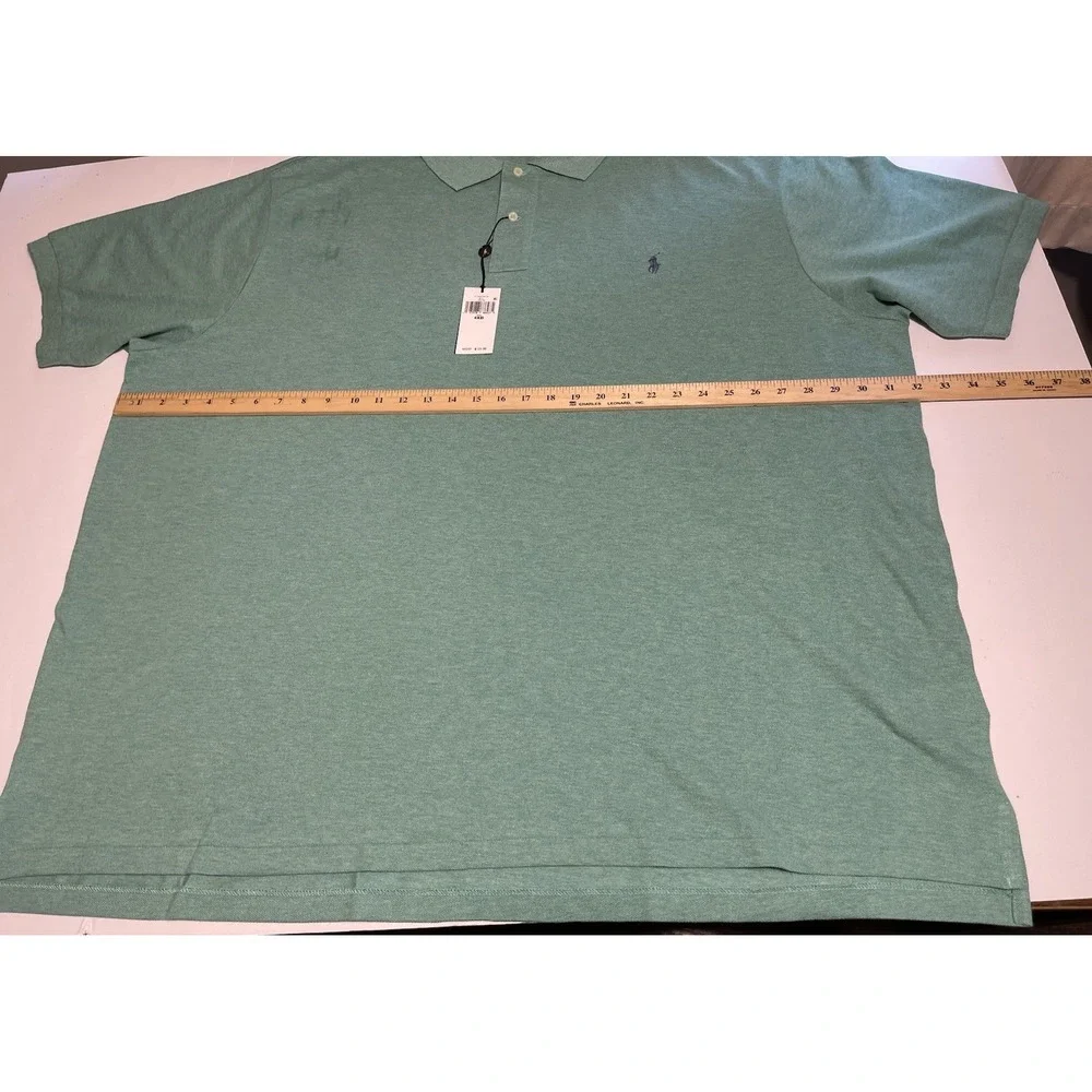 Ralph Lauren Polo Men's The Iconic Mesh Polo Shirt Green Big & Tall 4XL New $125